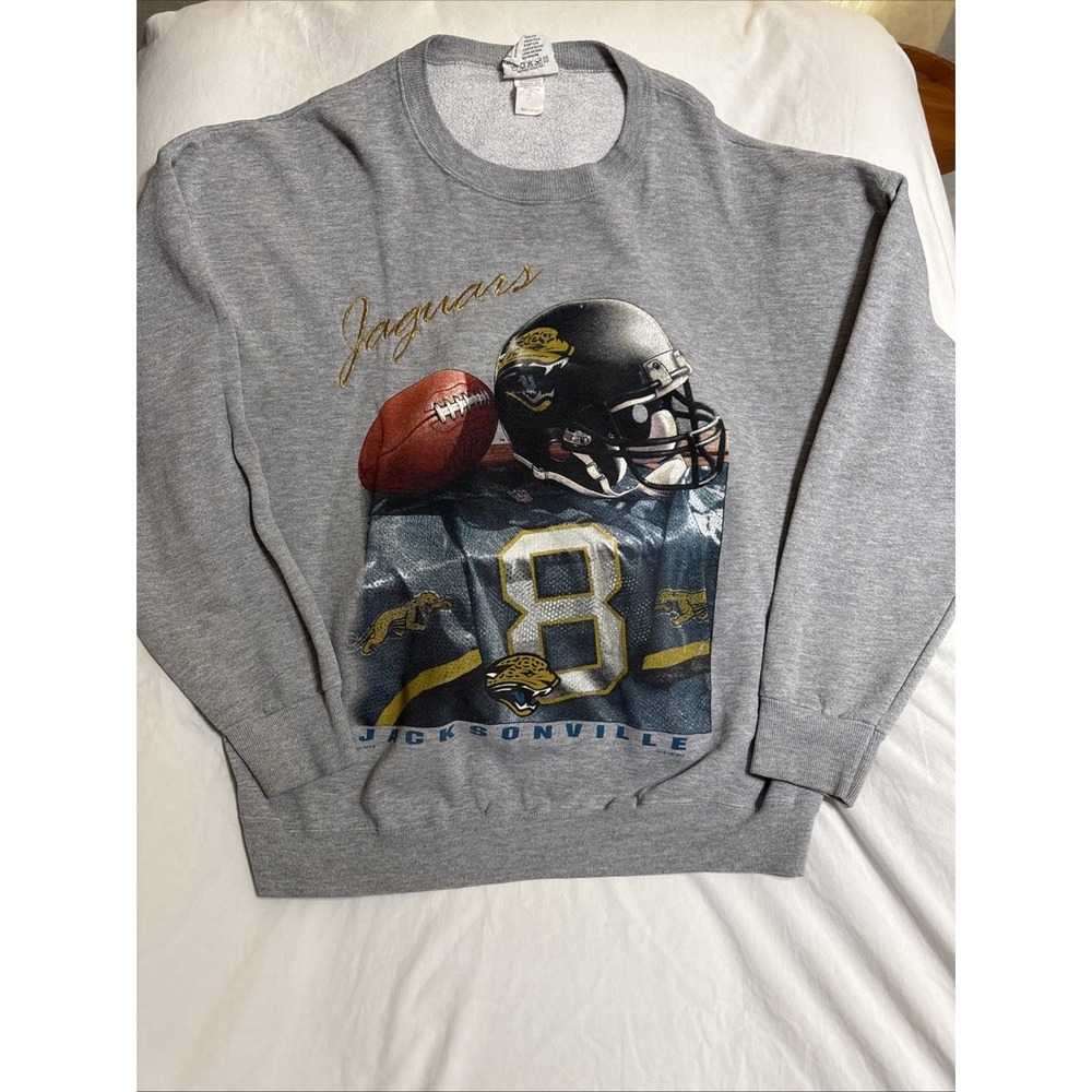 Vtg 1997 Jacksonville Jaguars Lee Sport Sweatshirt Gray XXL Made in USA 90s NFL